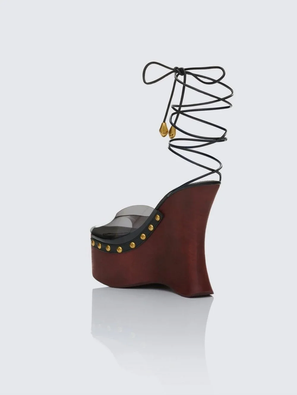 Finesse Arwa Black Perspex Wedges/Size11/NWB/MSRP $129